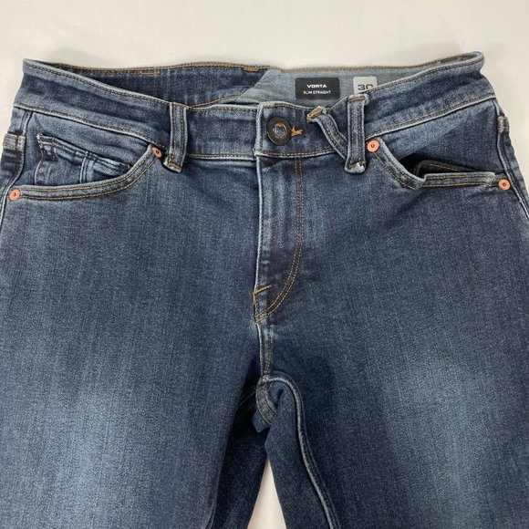 Mens Volcom Vorta Slim Straight Denim Jeans 30 - Picture 7 of 12